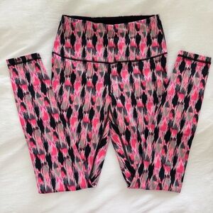 Victoria's Secret Sport Leggings with Pink and Black Design